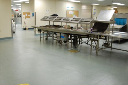 Resinous flooring in industrial space