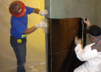 Structural Strengthening with carbon fiber fabric