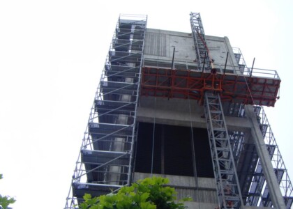 Structural Strengthening scaffolding east view