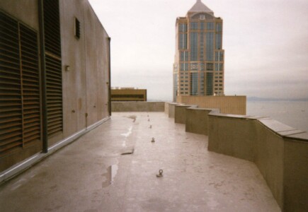 seamless elastomeric roofing on a low slope Washington roof