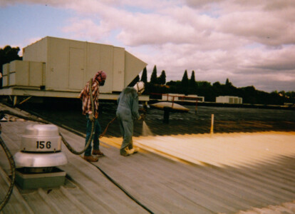 Spray roof coating