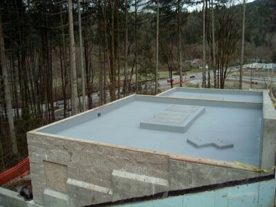 Industrial light-grey roof coating